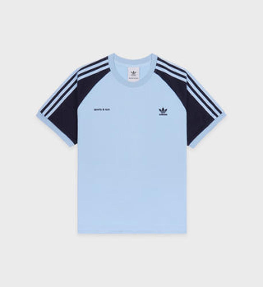 스포티앤리치 아디다스 Ringer 반팔 티셔츠 Baby Blue/Navy