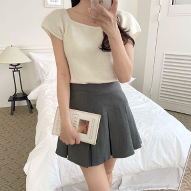 하이틴 플리츠 미니스커트