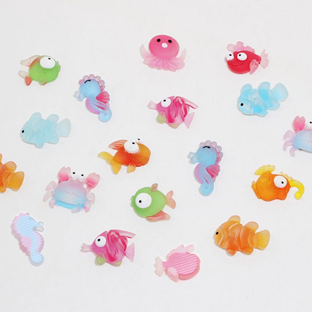 [비즈] 단면 바다비즈데코 (구멍없음, 개당 약2~2.5cm,10개입)