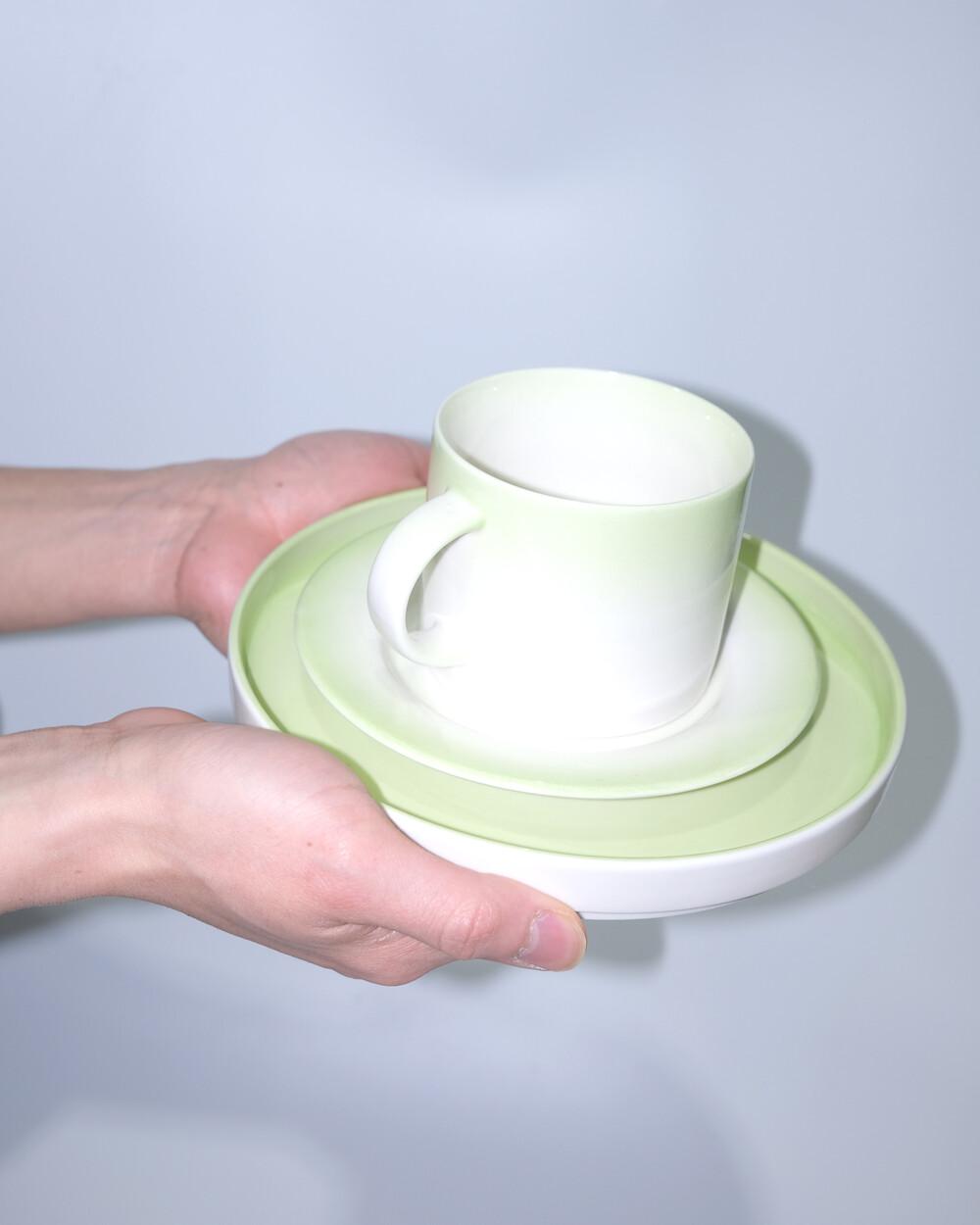 [POY CERAMICS] GRADIENT MUG/PLATE (GREEN)