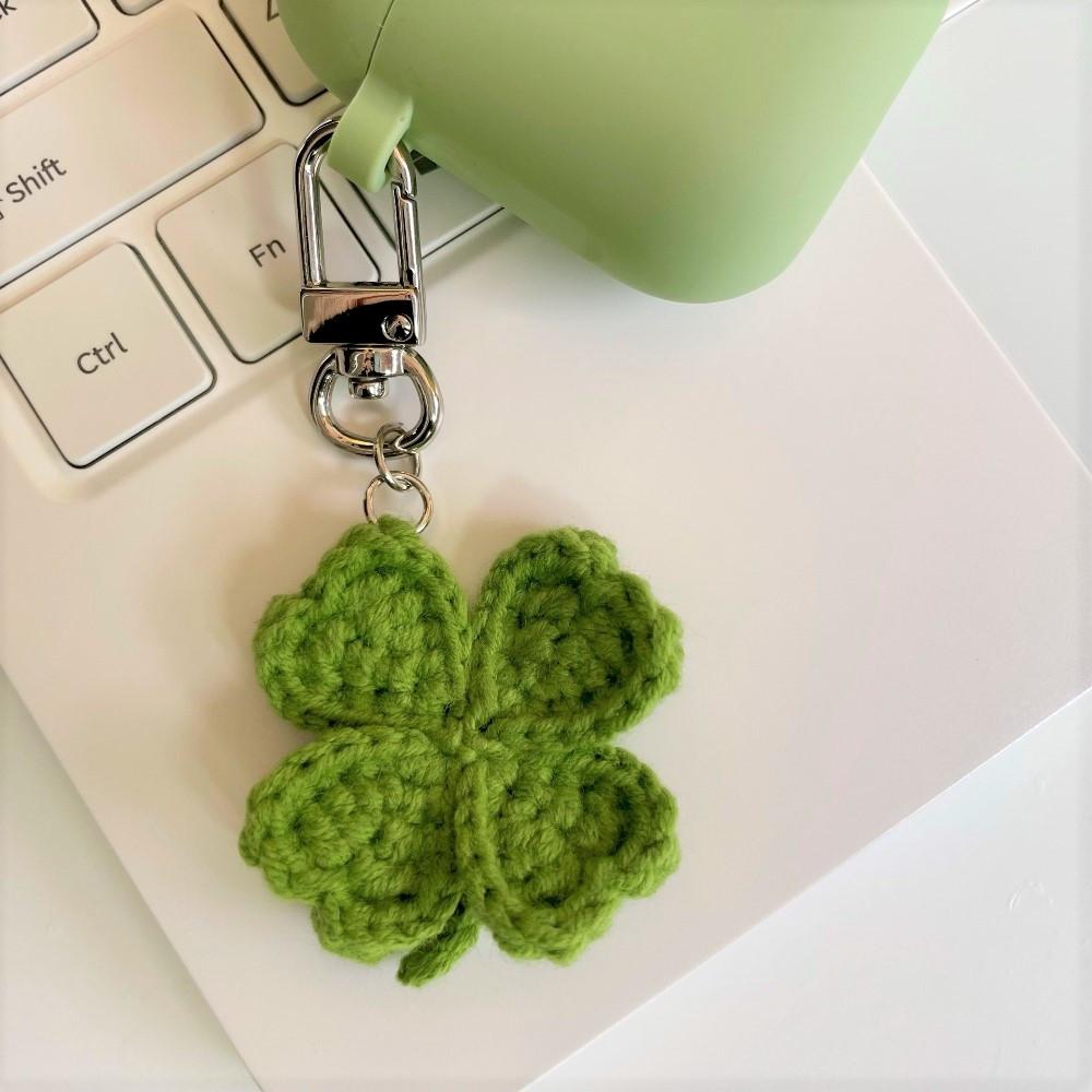 네잎클로버키링 차키키링 뜨개키링