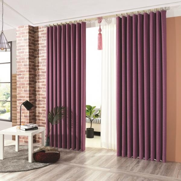 린네니 암막커튼 민자형 퍼플 140X160cm (커튼봉 미포함)