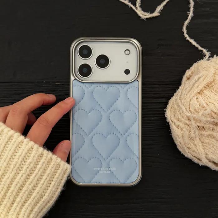 [+S26시리즈] BLUE HEART PADDED EPOXY CASE (+Z플립)