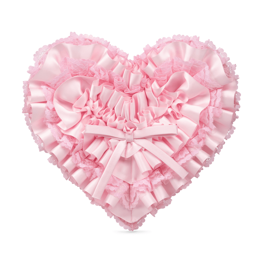 BOW HEART CLUTCH BAG -  PINK - ONE SIZE