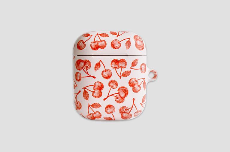 [피스온더테이블] Red cherry AirPods case - 1,2세대