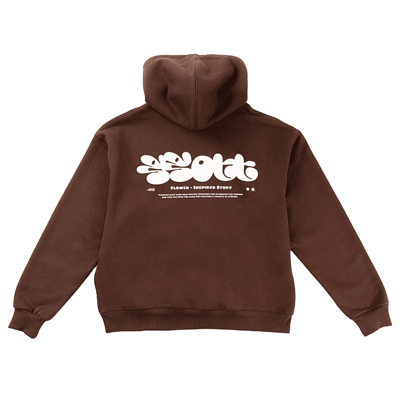 [GGOTT] [RE-ORDER] OG 2 Snap Heavy Cotton Hoodie ( Brown Cream ) - GGOTT | 리켓