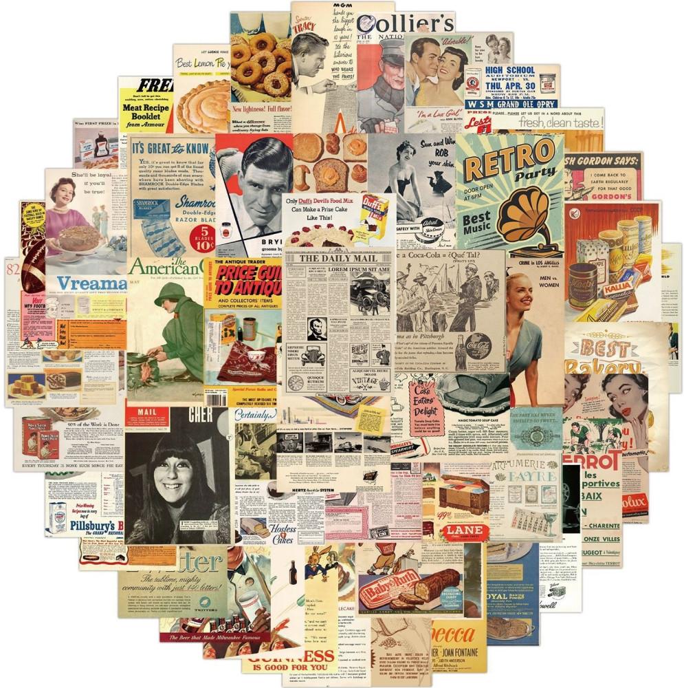 월든 빈티지 스티커 다꾸 레트로 스티커 세트 100장