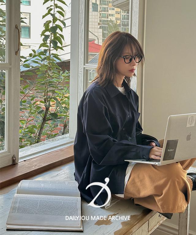 데일리쥬 [MADE] 바틀렛 오버핏 포켓 코튼 셔츠 (공용)(봄신상)