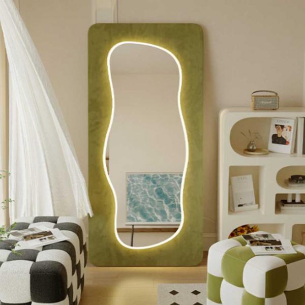 LED전신거울 물결거울 미드센츄리 스탠드 거울 HE197