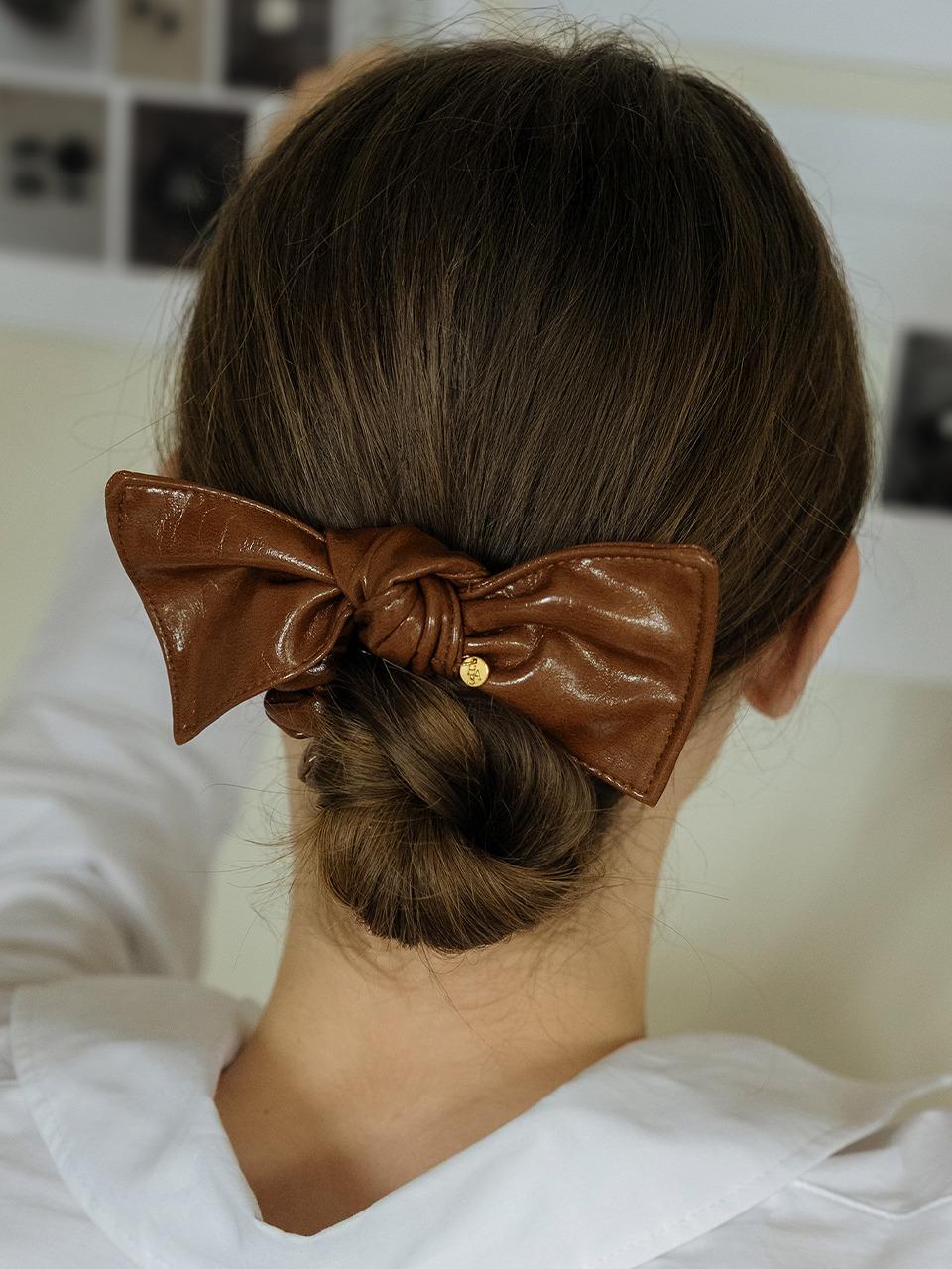 HON007 Leather Ribbon tie
