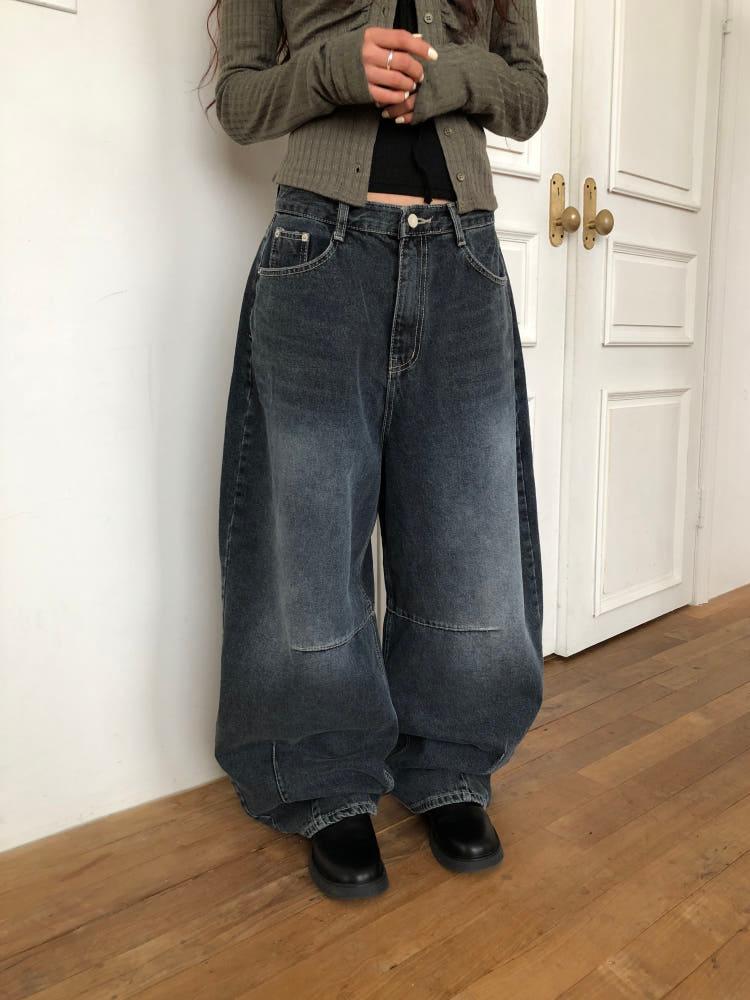 포티 핀턱 데님 팬츠 1color