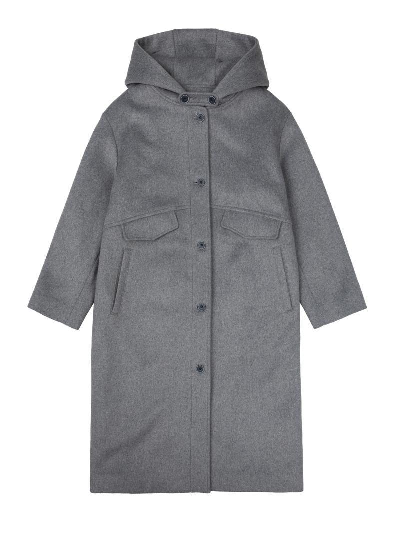 [RANDOMNOISE] [PRE-ORDER]Wool Blended Hoodie Coat(Gray)