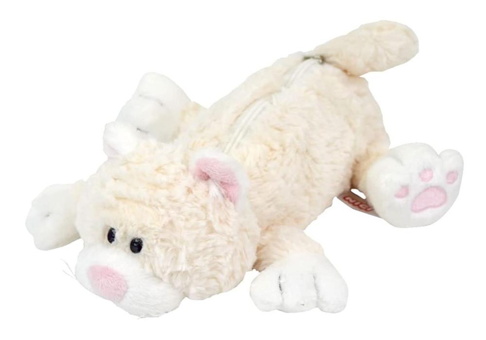 NICI 고양이  Figure Pouch 펜케이스,필통,파우치 (34cm), 화이트 캣