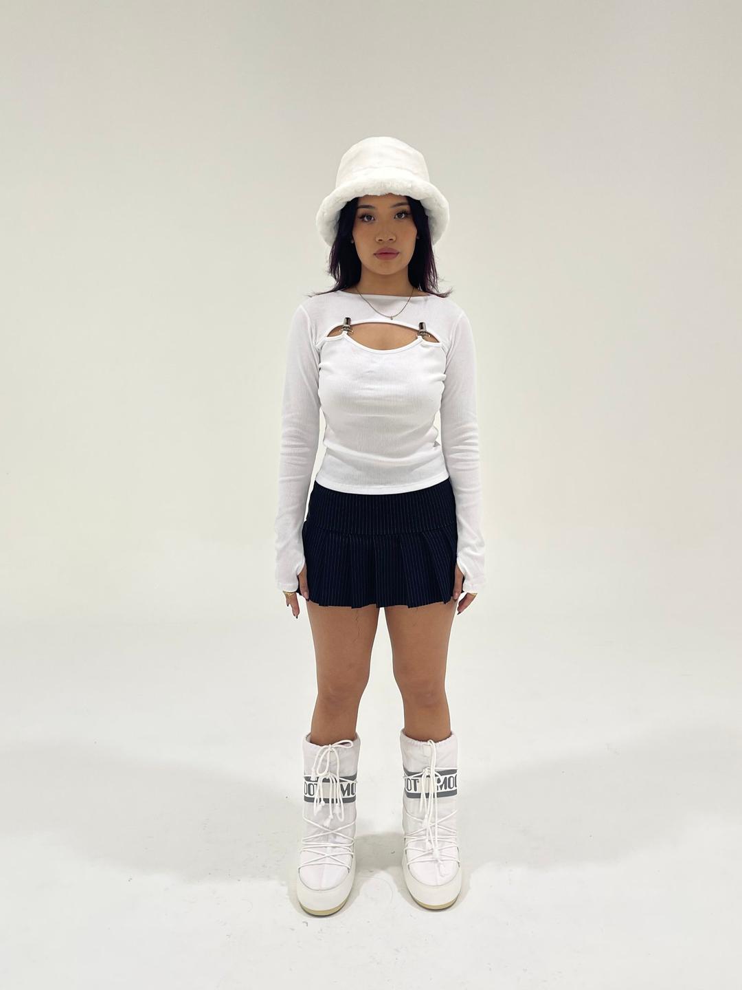PALOMA LONG SLEEVE - WHITE — BLINC1000