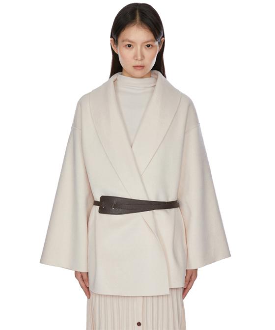 루빈 벨트 쇼트 코트