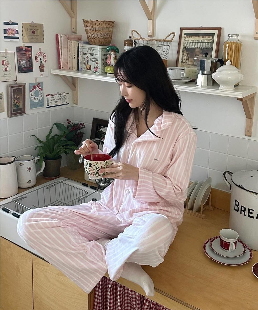 에블린 [2 Type] 데일리 포근 꿀자마 (셋업 파자마)