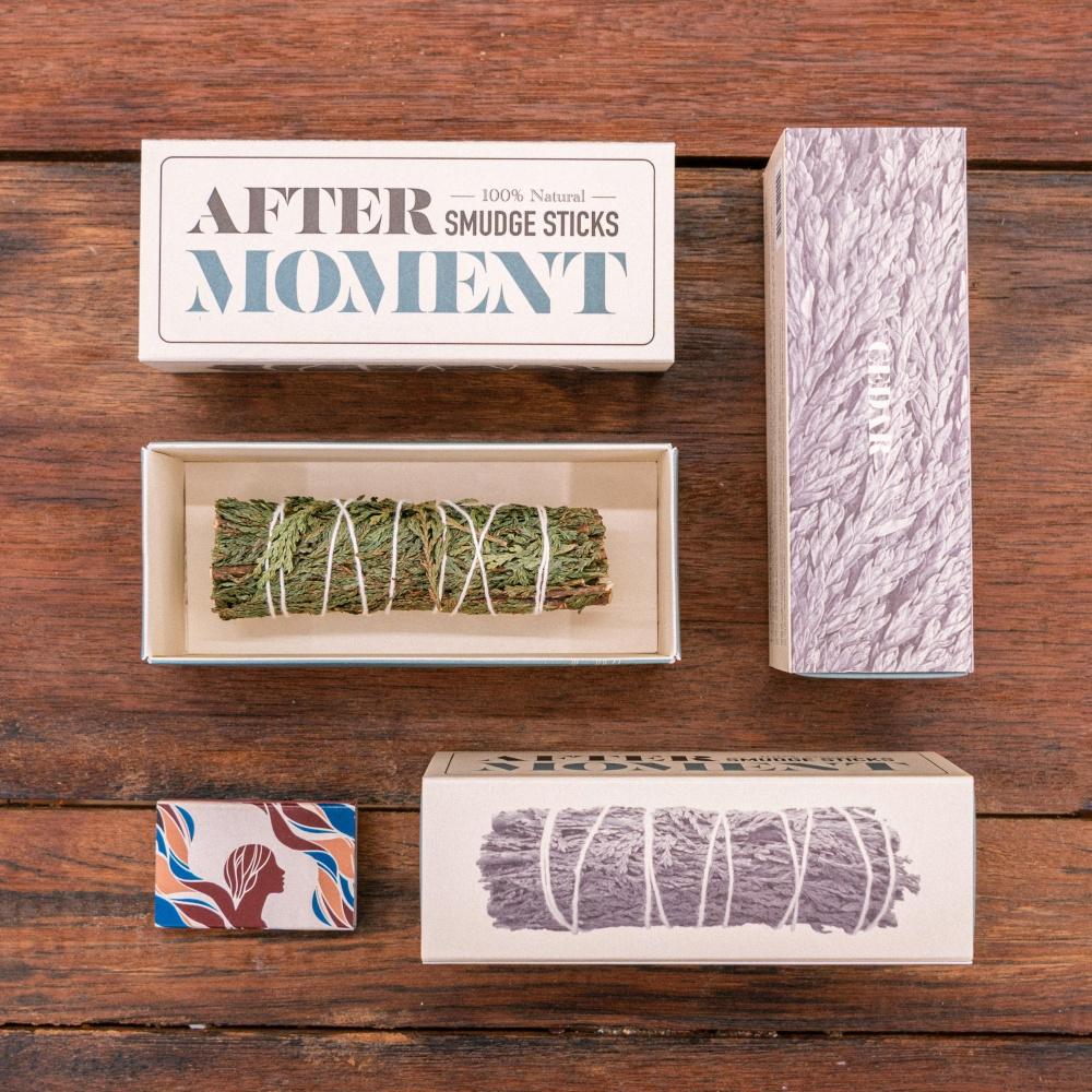 천연인센스 스머지스틱 백향목+성냥 세트