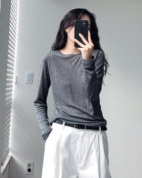 25FW 울 텐셀 베이직티셔츠