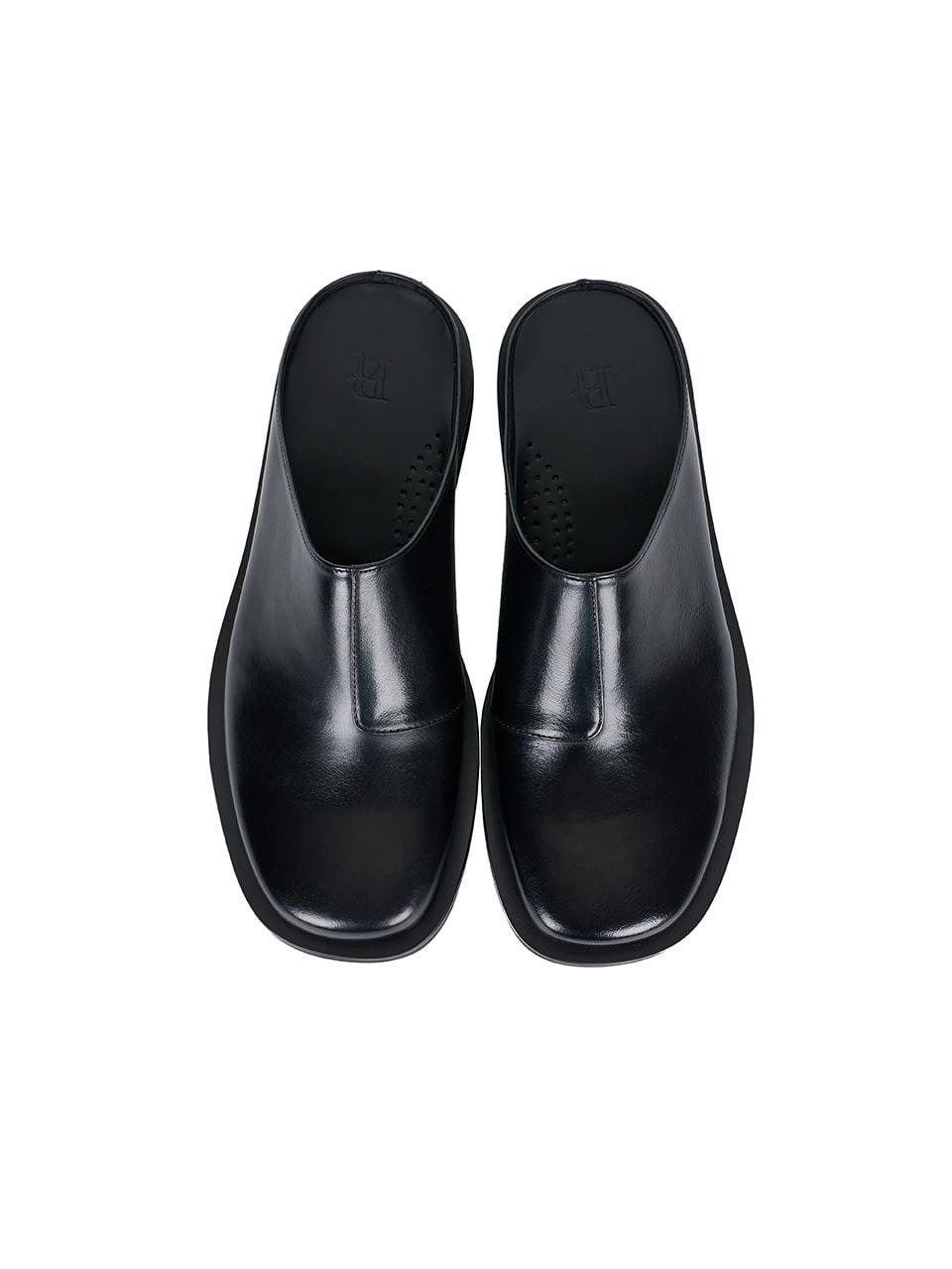 Prt Square Mule Italy Cowhide (Black)