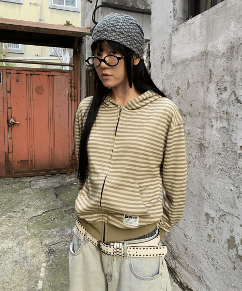 니로 후드집업 (세미크롭) 올리브