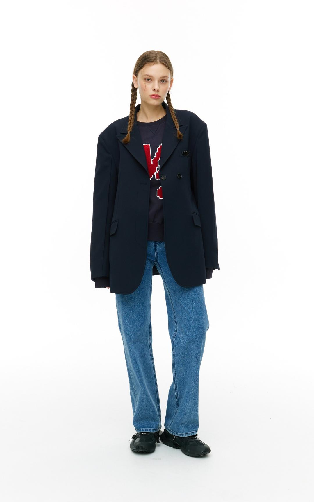 4/7 출고_BOYFRIEND DOUBLE BUTTON JACKET_NAVY