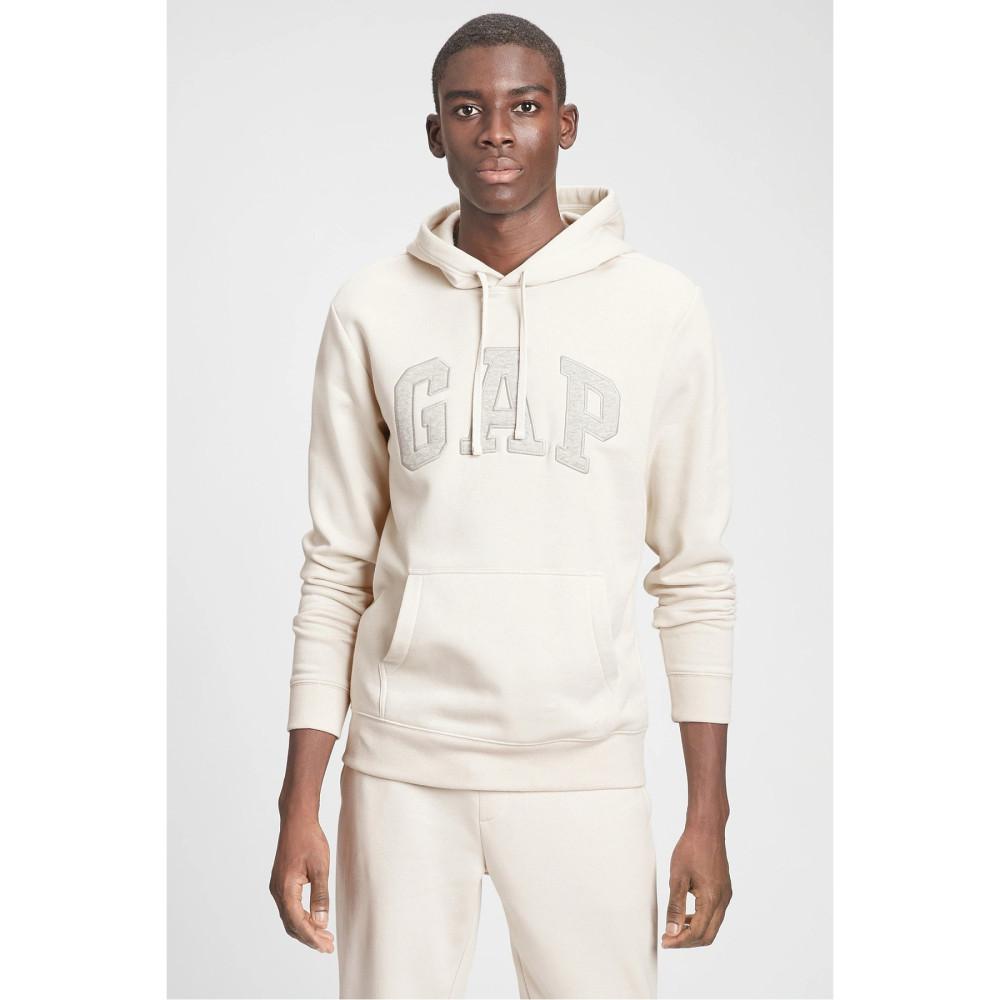 [GAP Adults] [남성] 헤리티지 로고 후드 티셔츠_라이트 베이지 5113327004