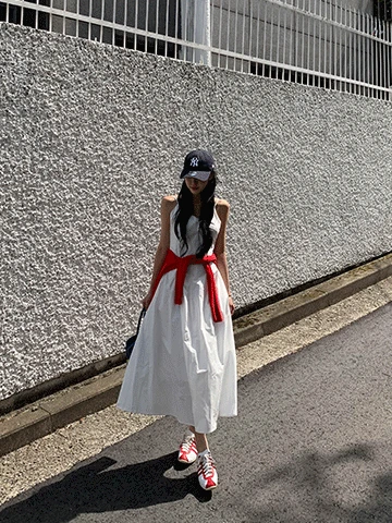 디아망 롱 슬리브리스 원피스