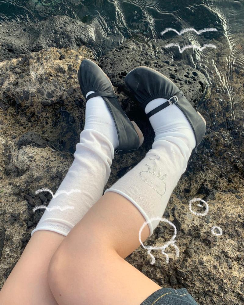 해파리와 산책 양말 2color (8/3 발송)