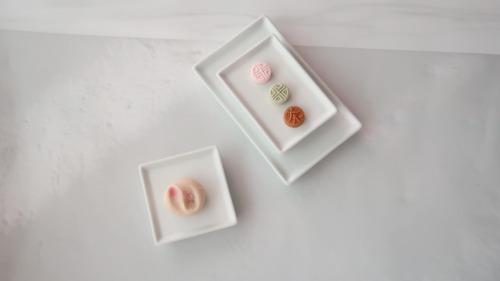 김민정작가 솔솔푸른솔 무광 대청마루 사각접시 3 size