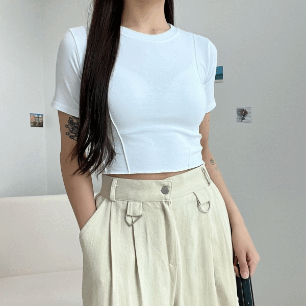 💚쫀득핏감💚 인디 핀턱 크롭티셔츠 / 반팔셔츠 크롭셔츠 코튼셔츠 여름셔츠 린넨셔츠 반팔니트 크롭니트 시스루니트 여름니트 반팔블라우스 크롭블라우스 여름니트조끼 카고바지 하객룩