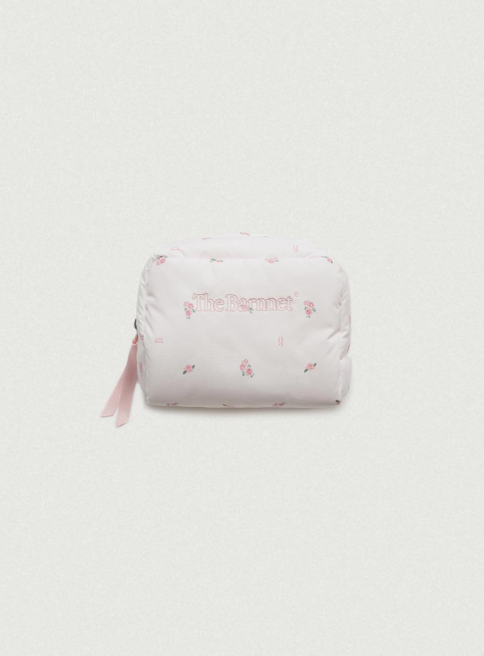 [3/17 14:00 KST OPEN] White Rosie Flower Pom-Pom Pouch