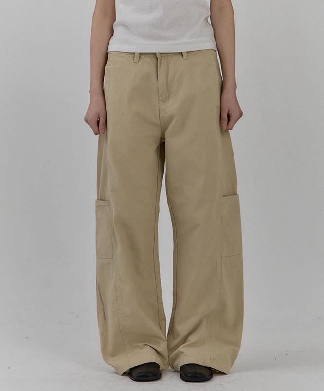 니어웨어 [니웨기획/NEW] 트릴 코튼 카코 벌룬 와이드팬츠/카고바지/핀턱팬츠/포켓팬츠/공항팬츠