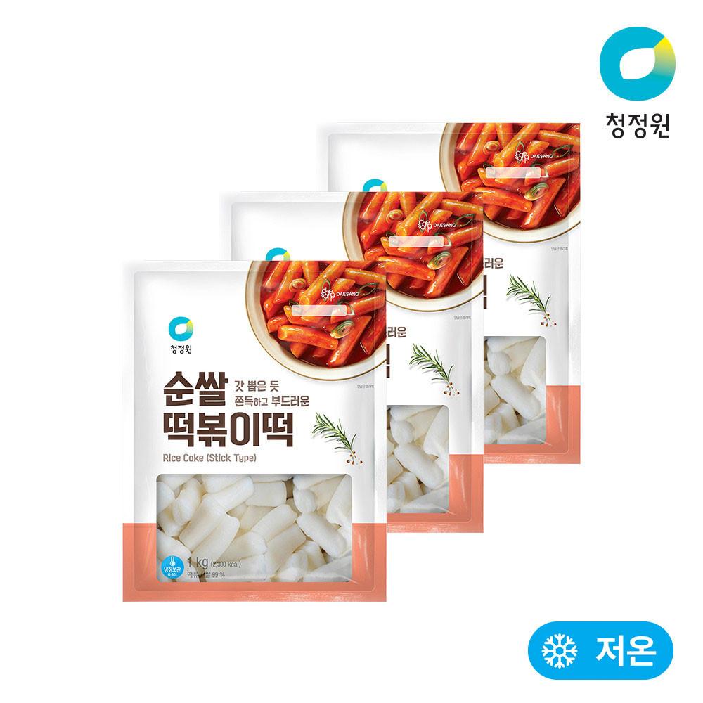 [청정원] 순쌀떡볶이떡 1kg x 3개
