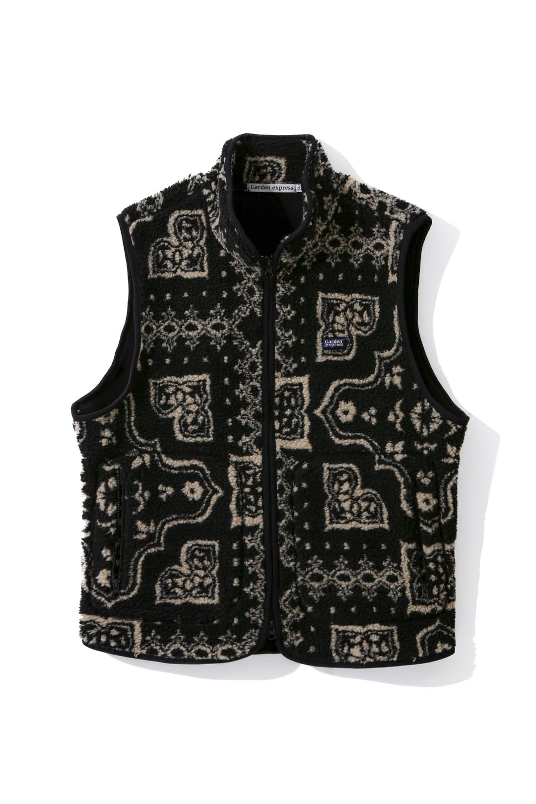 [Reorder] Bandana Fleece Vest (black)