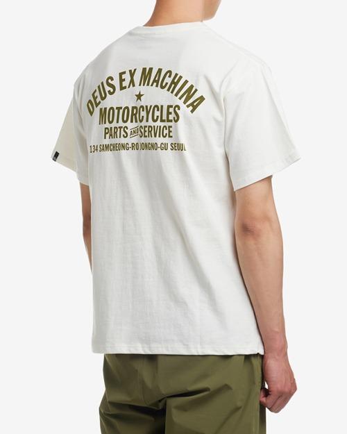 데우스 삼청 어드레스 반팔티 SAMCHEONG ADDRESS TEE (White-Rover Green)