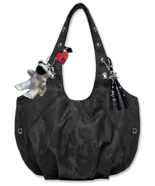 로즈 자가드 아일렛 백 [블랙]