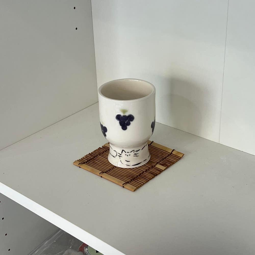 포도고양이 컵 /오늘의 고양이