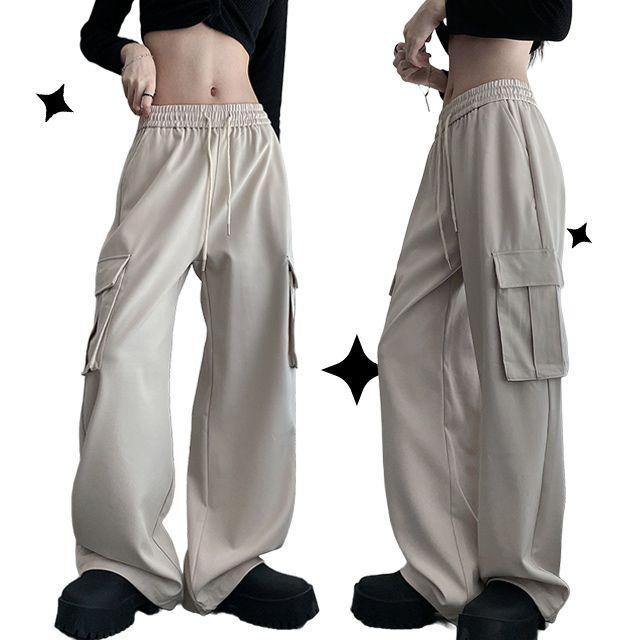 [숏,기본,롱/~2XL] 가을 카고 투웨이 스트링 찰랑 와이드 팬츠_프리플랜