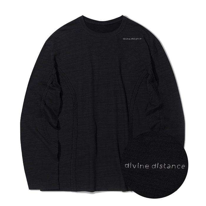 업사이드 컷오프 롱 슬리브 블랙