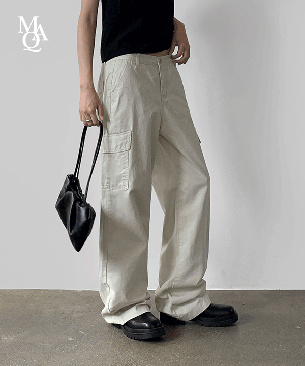 매니크 [단독] [MNQ MADE] 카고 포켓 코튼 팬츠