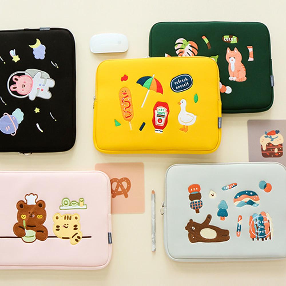 칠삼이일 13인치 15인치 노트북 파우치 가방 오앙 꾸꾸