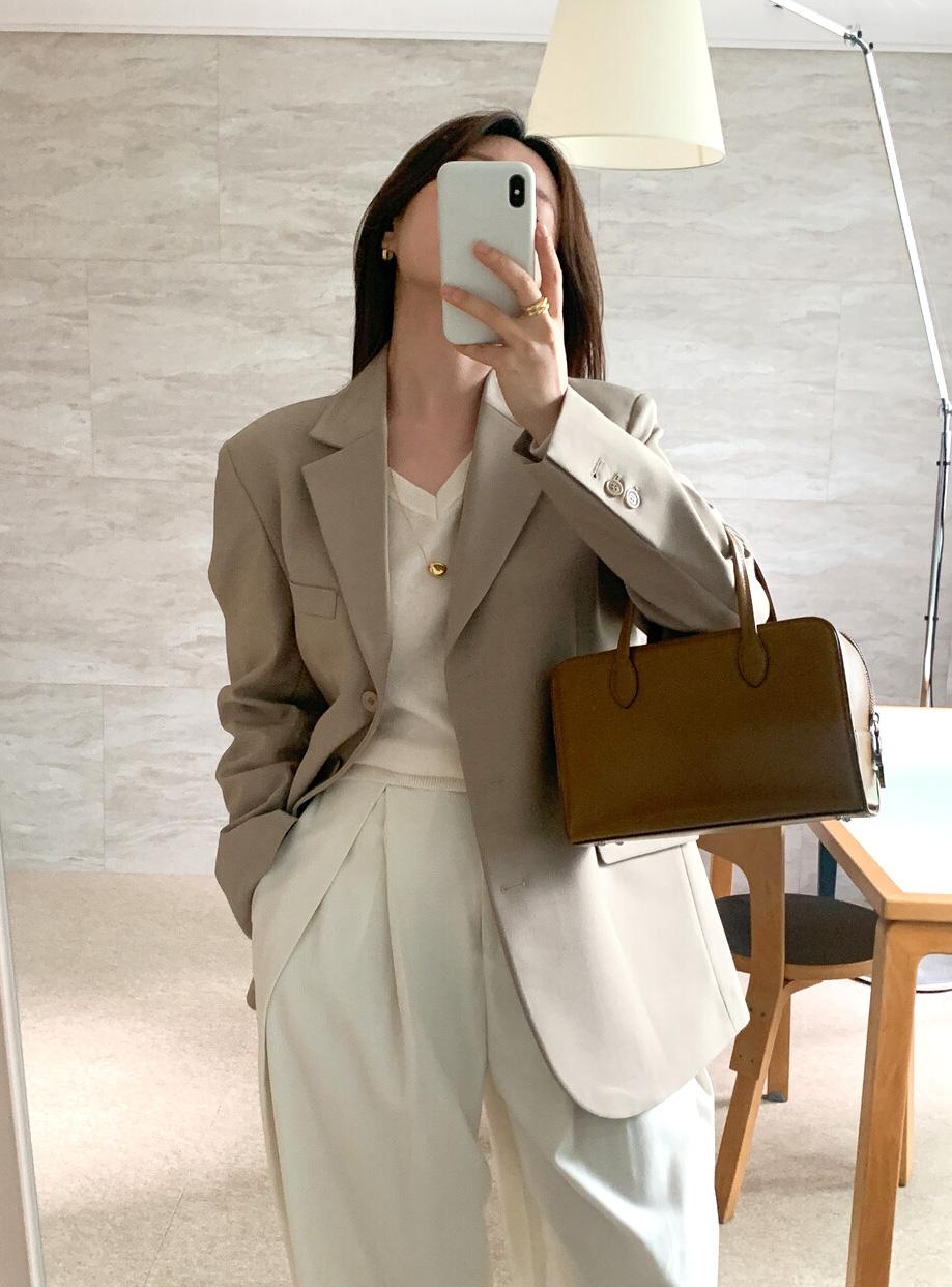 베이직 싱글버튼 자켓(3color)