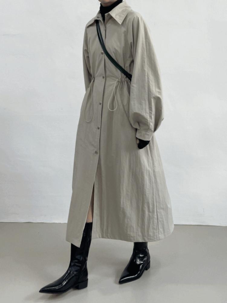 [INC MADE] 스토퍼 롱 트렌치 원피스 (3C)