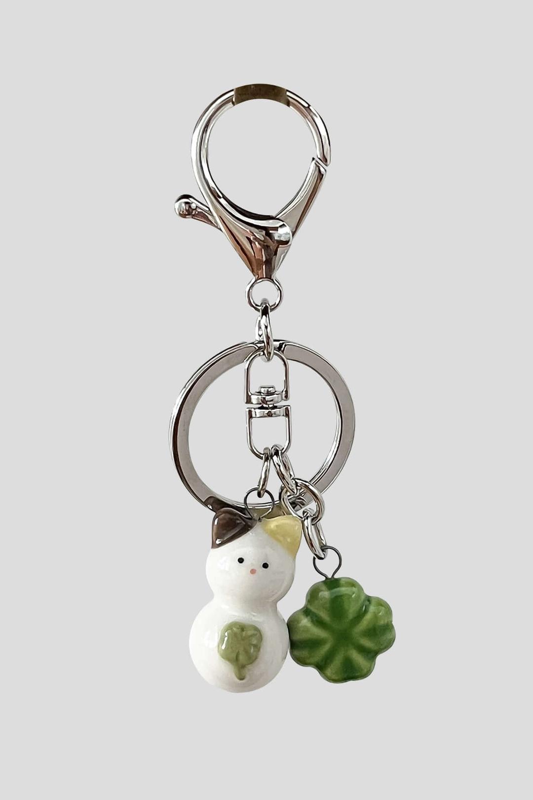 행운삼색고양이 키링 (clover set)