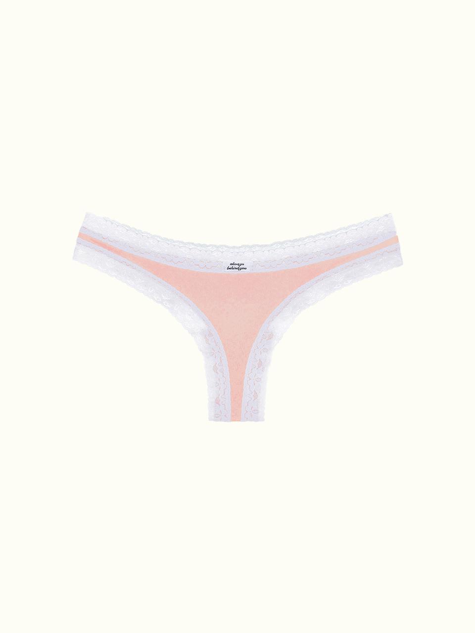 Simple is beauty low-rise thong peach