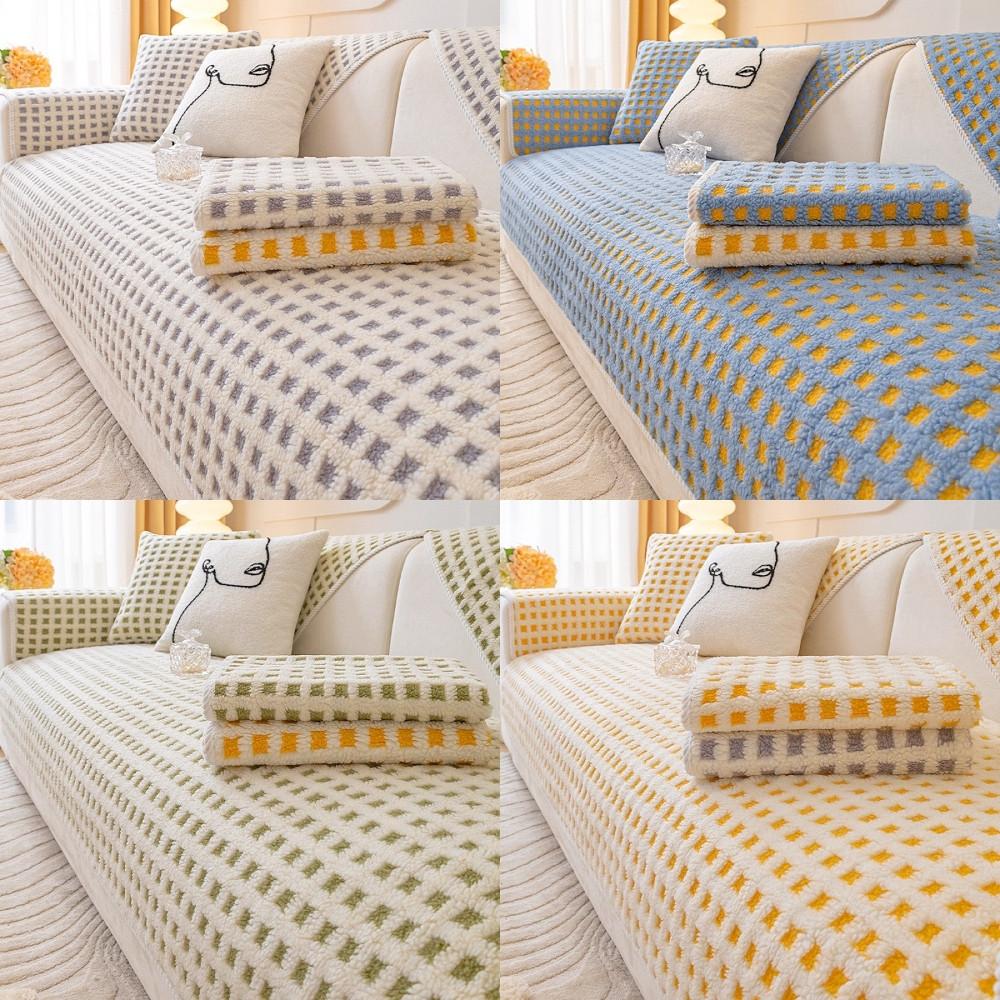 달떵 극세사 양털 퍼 쇼파패드 러그 커버 매트 덮개 토퍼 방석 3인용 4인용 겨울 거실