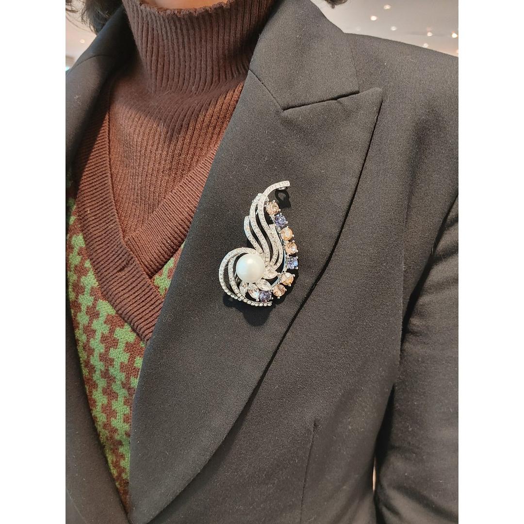 [현대백화점] [JJQUEEN] 멜로디 스와로브스키 진주브로치 BR549