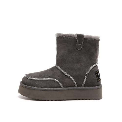 마크모크(MAC MOC)  [리퍼브] Noon Kkebi 3Color 소가죽 양털퍼 방한 어그 부츠 4cm - 사이즈 & 후기 | 무신사