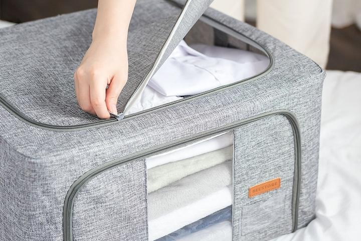 접이식 프리미엄 리빙박스 수납정리함 4size 4color