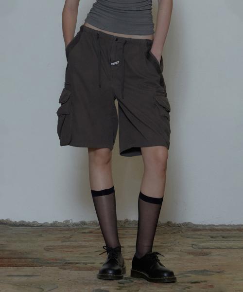 스컬프터(SCULPTOR)  Twill Cargo Half Pants Charcoal - 사이즈 & 후기 | 무신사